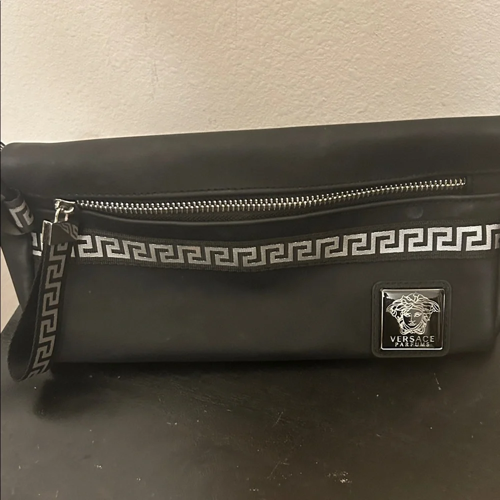 Versace Black and Silver toiletry Bag